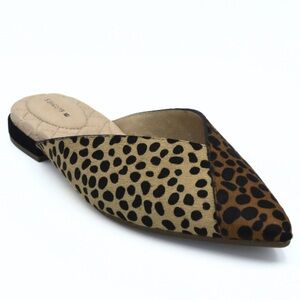 Birdies The Swan Women’s Mules Size 7 Mini Cheetah Calf Hair Animal Print Flats